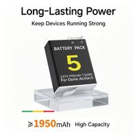 Batterie pour caméra d'action Osmo 360 compatible avec DJI Action5 Pro/4/3 - Longue durée de vie de la batterie, personnalisable