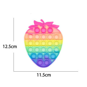 Bán Sỉ Đồ Chơi Tùy Chỉnh Khác Túi Trẻ Em Giảm Căng Thẳng Đồ Chơi Fidget Pop Dâu Tây Bằng Silicon - Product Image 3