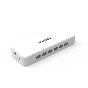 Tocvue 6-Port Secure Charging <b>Hub</b> New Design with Anti-Theft Alarm & Remote Control ABS Material for Retail Stores - Product Image 1