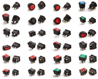 Interrupteur à bascule pour bateau, quatre pattes, avec voyant LED rouge, modèle KCD4-A, noir, vente en gros