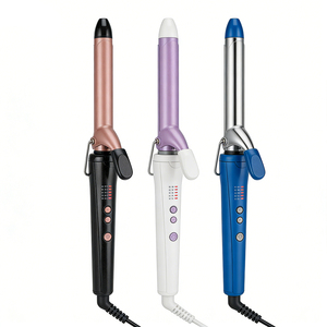 Rizador de Pelo Fácil de Usar, Herramienta de Peinado, Elige entre 19mm o 25mm, Revestimiento Cerámico, Barril Fijo, Botones de Control de Temperatura, 360° Cable Giratorio Ce - Product Image 1