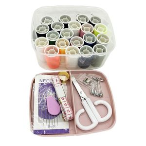 Kit de couture portable en plastique de haute qualité avec fil, ciseaux, aiguilles et règle pour le tricot manuel - Design simple pour la maison et les voyages - Product Image 5