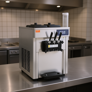 Máquina de Helados Comercial Vevor de Mostrador, 3 Sabores, Helado Suave, 2 x 5.5L, Acero Inoxidable, Panel LED, Autolimpieza - Product Image 2