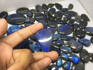 Cabujón de Labradorita Azul Cristal Natural de Calidad AAAAA, Gema Suelta para Joyería, Certificado IGI, Tamaño Personalizado, Cambio de Color - Product Image 6