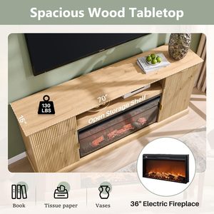 Soporte <span class=keywords><strong>de</strong></span> TV Moderno IFGET con <span class=keywords><strong>Chimenea</strong></span> Eléctrica <span class=keywords><strong>de</strong></span> <span class=keywords><strong>Madera</strong></span> Acanalado <span class=keywords><strong>de</strong></span> 36 Pulgadas, <span class=keywords><strong>Chimenea</strong></span> Eléctrica <span class=keywords><strong>para</strong></span> TV <span class=keywords><strong>de</strong></span> 80 Pulgadas, 31 Pulgadas <span class=keywords><strong>de</strong></span> Alto, 2 Cajones, Estante Ajustable, Control Remoto, <span class=keywords><strong>para</strong></span> Sala <span class=keywords><strong>de</strong></span> Estar - Product Image 5
