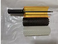 Kit de brosses rotatives industrielles pour le cirage du ski et du snowboard avec poils en nylon, brosse de nettoyage manuelle, rouleau et axe de 150 mm