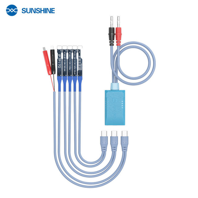 SUNSHINE SS-908E New Phone Smart Power Cable for iPhone 7 - 16 Pro Max Plus DC Power Supply Current Stable Startup Cable Tools