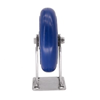 Roue pivotante en caoutchouc à noyau en aluminium robuste de 8 pouces, capacité de charge de 330 kg, support en acier inoxydable 304 pour chariots industriels lourds