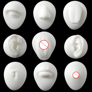 Modelo de silicona para <span class=keywords><strong>perforaciones</strong></span> de oreja, modelo simulado multicolor para exhibición de joyería de <span class=keywords><strong>perforaciones</strong></span> de nariz, lengua y ombligo. - Product Image 2