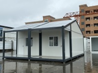 Nouvelle conception de maison conteneur préfabriquée, maison modulaire de 20 pieds avec panneau solaire pour hôtel extérieur ou appartement