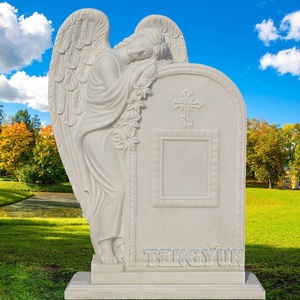 Estatua de Ángel de Mármol para Cementerio, Monumentos, Lápida, Piedra, Ángel Guardián <span class=keywords><strong>Triste</strong></span> para Tumba - Product Image 6