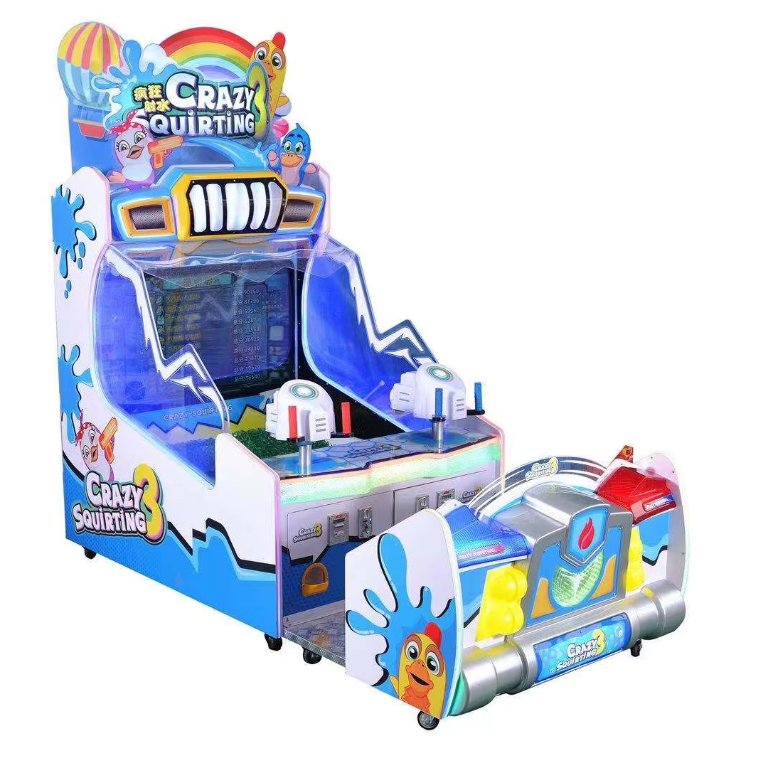 Игровой автомат с монетоприемником в помещении-сумасшедший Сквиртинг 3 игры на воде настольные металлические аттракционы для детей