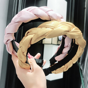 Băng Đô Nữ Satin Xoắn Thủ Công Lạ Mắt Băng Đô Đan Chéo Băng Đô Bím Tóc Thời Trang - Product Image 4