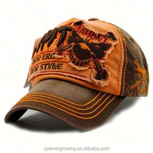 Gorra de béisbol deportiva al por mayor, de 5 paneles, con costuras resistentes, efecto desgastado, visera corta, personalizada, alta calidad, bajo precio - Product Image 2