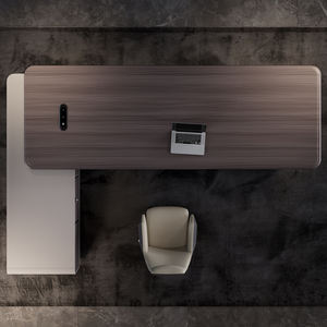 Bureau de direction de luxe pour patron, petit mobilier de bureau en MDF, tiroirs extensibles, design moderne et sain - Product Image 4