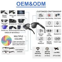 Lunettes Intelligentes à Reconnaissance Avancée, Caméra 13MP, Enregistrement Vidéo, Traduction IA, Casque Connecté Intelligent