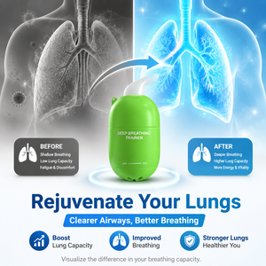 Esercitatore Polmonare OPEP per Riabilitazione da <span class=keywords><strong>Asma</strong></span> e BPCO - Dispositivo Portatile per la Pulizia del Muco e Allenamento dei Muscoli Respiratori - Product Image 1