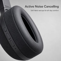 Casque Bluetooth à réduction de bruit active supra-auriculaire, sans fil, ANC, longue autonomie, confortable, pour les voyages, le bureau, OEM