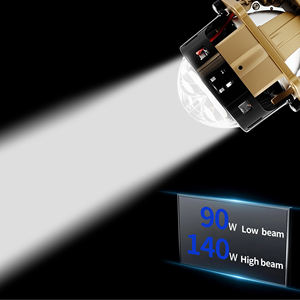 Phares LED Chenlang 3,0 pouces super lumineux 140W 6000K H4 H7 9005 faisceau haut/bas 140W/90W laser RHD LHD lentille de projecteur Bi LED plate - Product Image 6