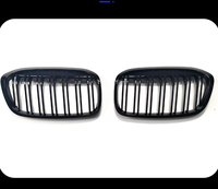 Grille centrale noire brillante à double ligne, grille avant tricolore en carbone, adaptée aux BMW Série 2 Touring version F45 modèle récent