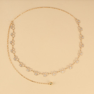 โซ่คาดเอวรูปหัวใจประดับเพชรเทียม สีทองและสีเงิน สำหรับใส่ทุกวัน - Product Image 4