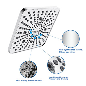 Cabezal de ducha cuadrado de 10 pulgadas con función de masaje por pulverización, rociador superior duradero para uso doméstico - Product Image 3