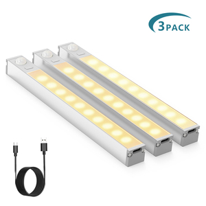 New Usb Rechargeable Battery Adjustable and Brightness Dimmable <b>Motion</b> <b>Sensor</b> Kitchen Under Led Cabinet <b>Light</b>(Warm <b>Light</b>) - Product Image 1