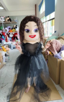 Disfraz de Mascota de Mujer Gorda y Sexy con Pelo Rizado Personalizable de Alta Calidad de Funtoys, Traje de Dama Elegante para Eventos