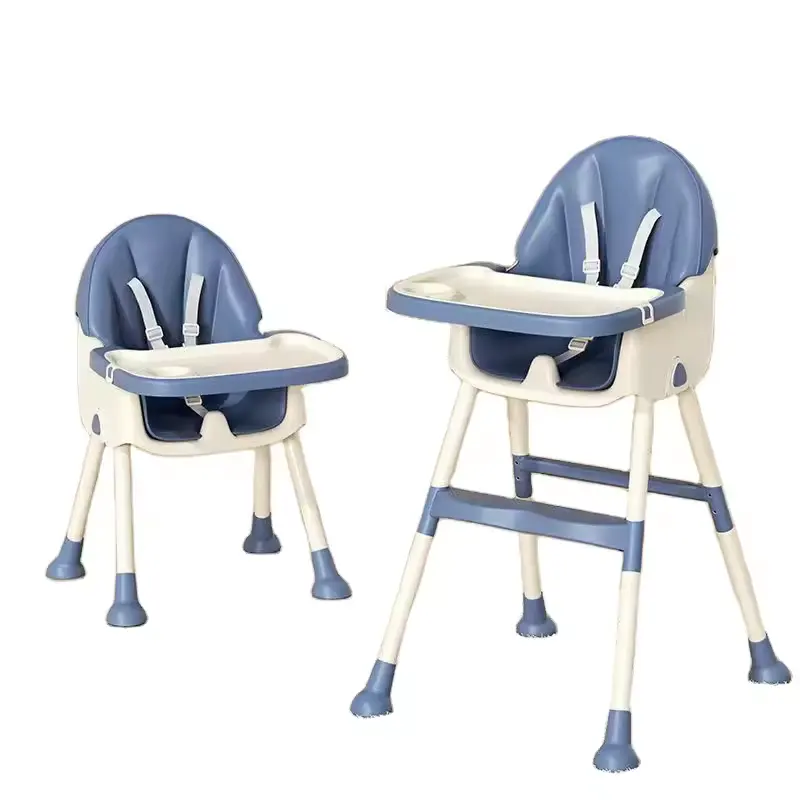 Mesa y silla de comedor multifuncional para bebés, silla alta para comer para bebés, venta al por mayor, silla de comedor de plástico para niños en el coche