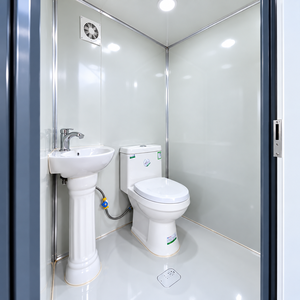 Cabina de Baño Portátil Prefabricada Etodevice, Unidad de Baño Móvil con Sistema de Ventilación para Obras de Construcción, Uso Público en Exteriores - Product Image 6