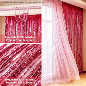 Cortina de Lentejuelas Metalizadas 1m*2m, Serpentinas Rojas, Blancas y Verdes para Decoración de Fiestas de Navidad, Cumpleaños, Baby Shower - Product Image 2