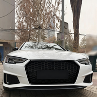 Nouvelle calandre avant nid d'abeille de haute qualité style PNB RS4, cadre chromé ABS, maille noire, pour Audi A4 S4 B9 2017-2019, installation facile