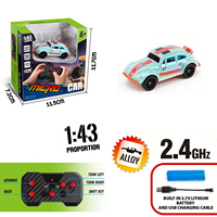 Voiture de course miniature en métal moulé sous pression 2.4G 1:43, jouets en métal moulé sous pression, voiture télécommandée haute vitesse, mini voiture télécommandée, jouets télécommandés