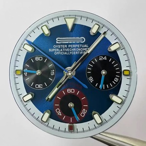 Nuevos accesorios para reloj, cronógrafo de tres ojos, esfera de 29,5 MM con luminiscencia verde y manecillas compatibles con movimiento de cuarzo VK63 - Product Image 3