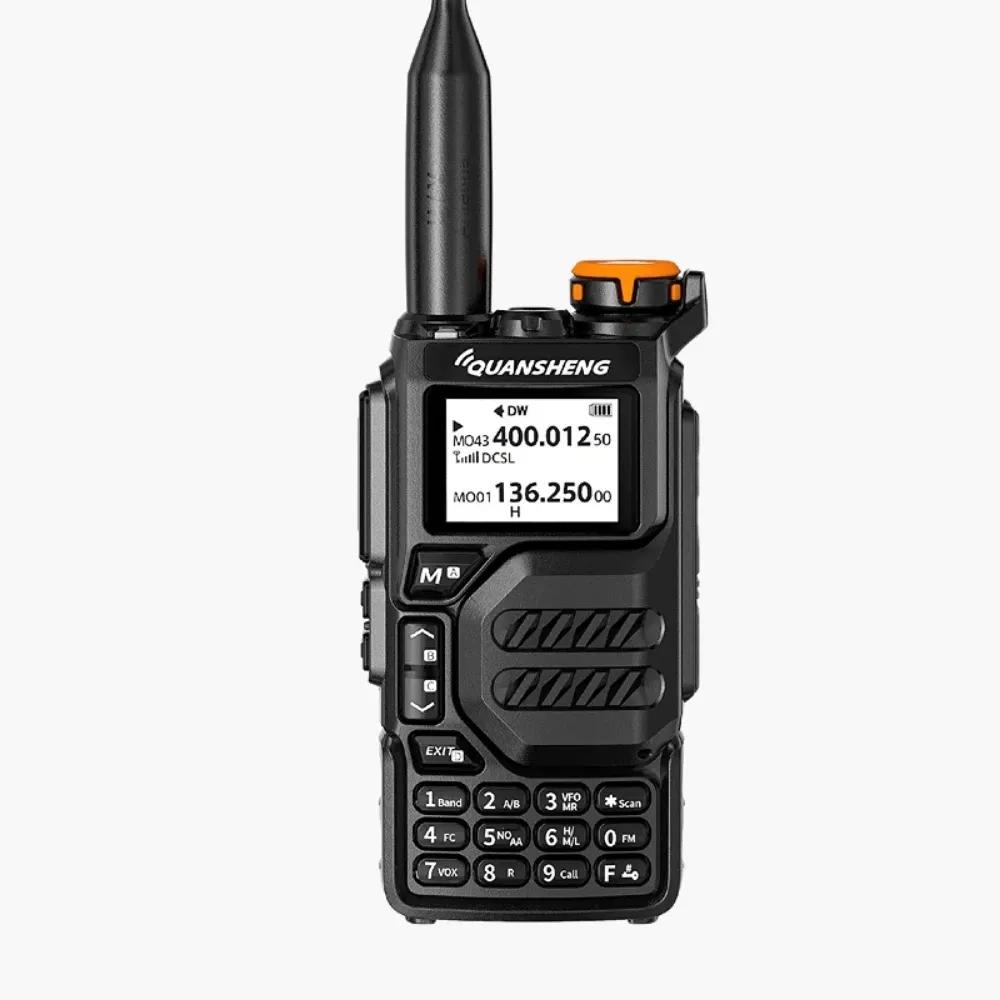 Quansheng UV-K5 50-600MHz 200Cch 5W 에어 밴드 워키토키 UHF VHF DTMF FM 스크램블러 NOAA 무선 주파수 클론 양방향 라디오