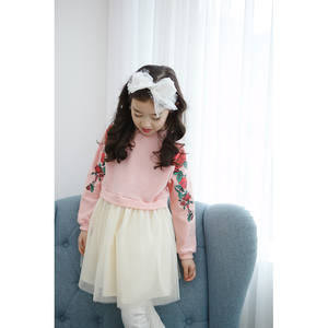 ชุดเดรสลำลองสำหรับเด็กผู้หญิงลายกระต่ายดอกไม้สไตล์อเมริกัน - Product Image 3