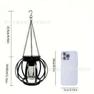 Lanterne solaire de jardin Xinhuiyuan, petite lanterne en forme de citrouille, chaîne lumineuse pour terrasse, cour, villa, décoration extérieure - Product Image 4