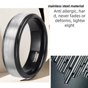Rose Gold Plated Stainless Steel Men's Silver Color Couple <strong>Rings</strong> <strong>Blanks</strong> Popular for Christian Anniversary Jewelry Occasions - Product Image 3