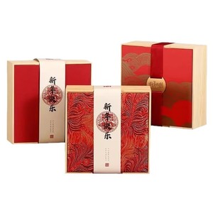 Boîte de rangement à thé en bois de Paulownia, emballage cadeau rectangulaire, plusieurs tailles, couleur naturelle, pour cadeaux du Nouvel An chinois - Product Image 5