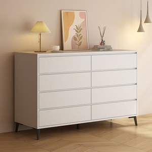 Moderno e Semplice Mobile Laterale <span class=keywords><strong>Bianco</strong></span> in Legno, Armadio Contenitore, Cassettiera per Soggiorno, Camera da Letto, Organizzazione Domestica - Product Image 1