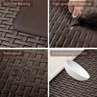 Tapis de cuisine anti-fatigue en PVC CR, lot de 2, antidérapants, rembourrés, modernes, lavables, adaptés aux animaux domestiques, antimicrobiens, imperméables