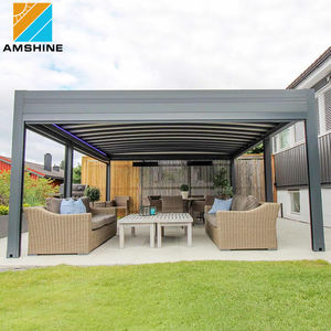 Systèmes <span class=keywords><strong>de</strong></span> <span class=keywords><strong>toit</strong></span> à persiennes sur mesure Gazebo extérieur 3X3m Véranda Pergola <span class=keywords><strong>De</strong></span> Madera Para Jardin - Product Image 3
