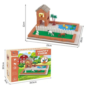 92 pièces bricolage maçons construire des maisons faites à la main briques de ciment Construction heureux ferme modèle <span class=keywords><strong>Puzzle</strong></span> pour enfants cadeau jouets - Product Image 6