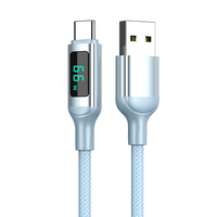 Kabel data tampilan digital daya USB-C 6A kabel isi daya Super cepat SCP FCP UHF VOOC
