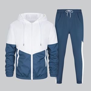 Di alta qualità da uomo multicolore manica lunga oversize felpe con cappuccio Set di pantaloni Casual Fitness Outdoor Set abbigliamento sportivo da uomo - Product Image 3