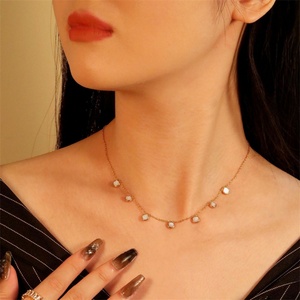 Fashion Fine Female Jewelry Accessories Necklace Gold Plated Round Shell Charms <b>Choker</b> Necklace - Product Image 2