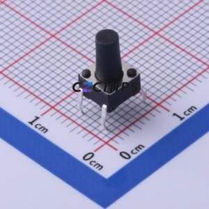 TS-1002-AR10026 Tactile Switch Through hole-4P,6x6mm Switch Single Pole Single Throw Round Button 2.6N Through Hole - Product Image 1