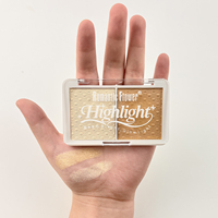 Personnalisable Vente Chaude Shimmer Étanche Longue Durée Éclaircissant 2 Couleurs Surligneur Palette