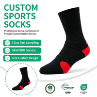 Chaussettes de sport professionnelles pour hommes – Chaussettes de basketball épaisses avec grip sportif et fond absorbant en tissu éponge pour la course en extérieur