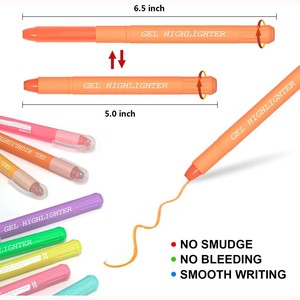 Surligneur gel <span class=keywords><strong>pastel</strong></span>, surligneur personnalisé avec logo, surligneur de grande capacité pour l'école, le bureau, les professionnels - Product Image 4